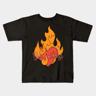 Girl Gang Flame Design Kids T-Shirt